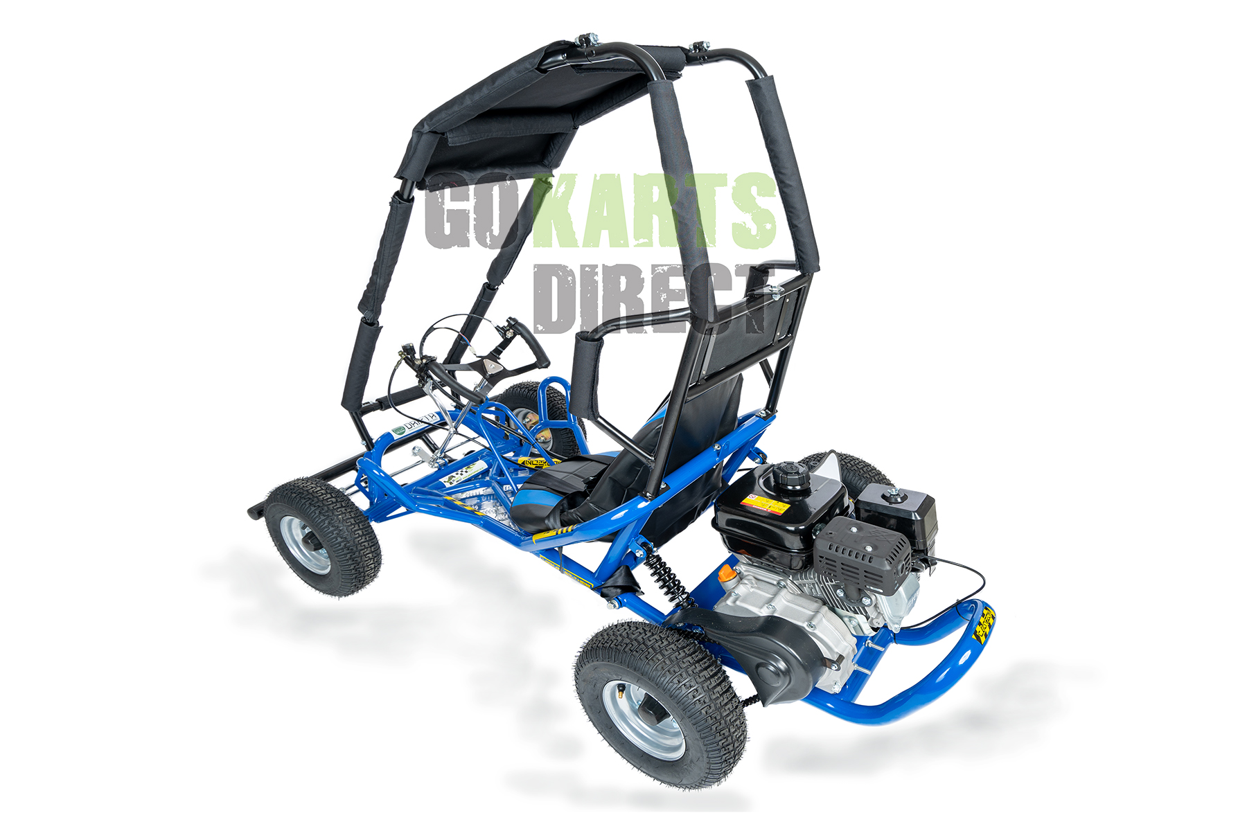 New Custom Built Go-Kart For Sale: Black, 6 1/2 HP, Two Seater